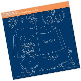 (GRO-TE-40876-15)Groovi Plate A4 PAPA OWL TEMPLATE