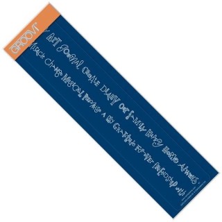 (GRO-WO-40890-09)Groovi Border Plate MINI WORD CHAINS:JOURNALING & FRIENDSHIP