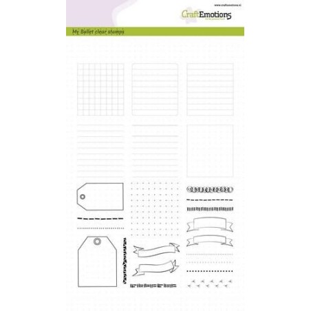 (1751)CraftEmotions clearstamps A5 - Bullet Journal - frames and borders