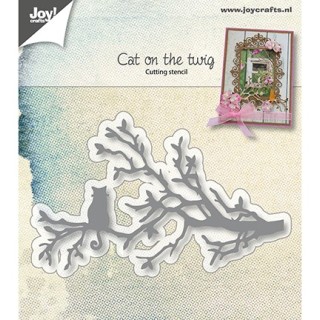 (6002/0999)Cutting Cat on the Twig