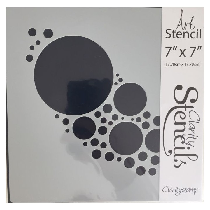 (STE-PA-00224-77)Claritystamp Art Stencil 7x7 Inch Jo's Bubbles