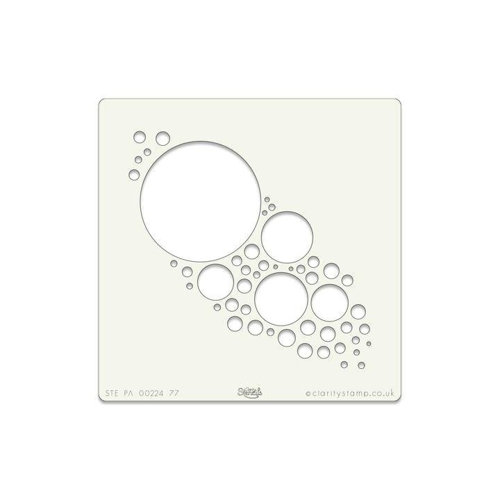 (STE-PA-00224-77)Claritystamp Art Stencil 7x7 Inch Jo's Bubbles