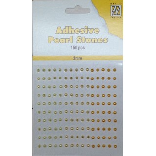 (APS304)Nellie`s Choice Adhesive pearls 3mm Yellow