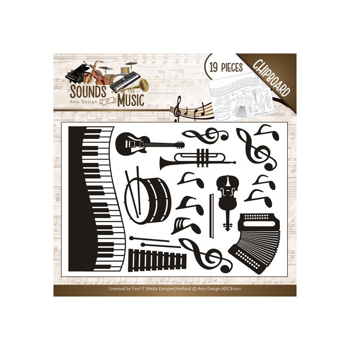 (ADCB1001)Amy Design - Chipboard Sounds of Music