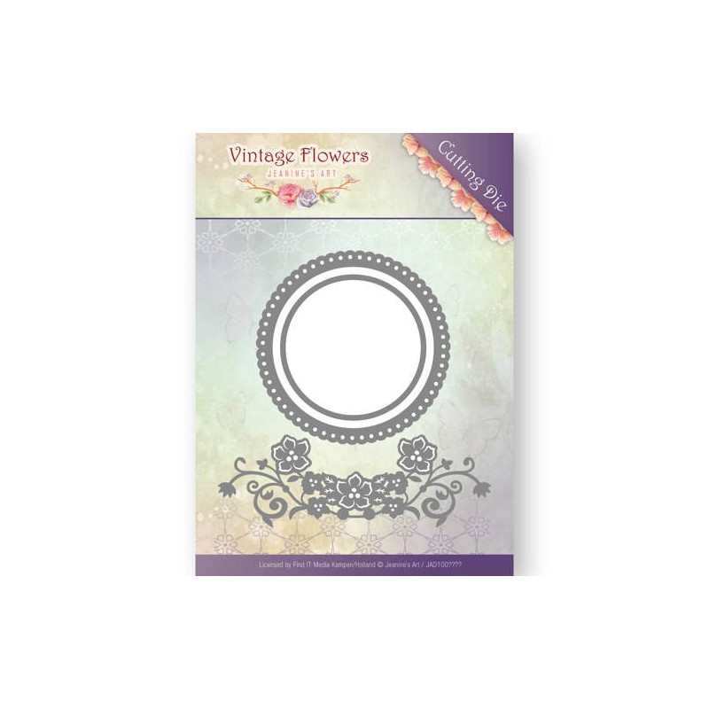 (JAD10034)Dies - Jeanine's Art - Vintage Flowers - Flowers and Circles