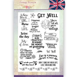 (JACS10015)Clearstamp - Jeanine's Art - Vintage Flowers ENG