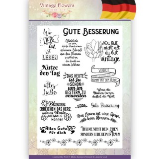 (JACS10016)Clearstamp - Jeanine's Art - Vintage Flowers DUI