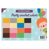 (6011/0554)Paper set A4 Dendennis Party crochet colors