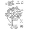 (JGS565)Woodware Clear Stamp Jane Gill Flowers in a Can