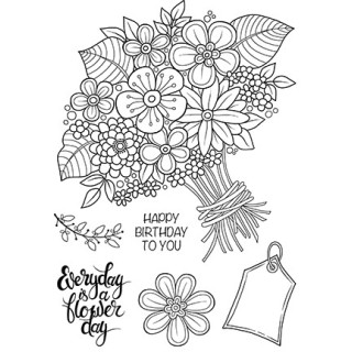 (JGB002)Woodware Clear Stamp Jane Gill Great Big Bunch