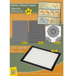 (NMMS022)Nellies Choice Plastic Mixed media stencil A5 - Pattern-5
