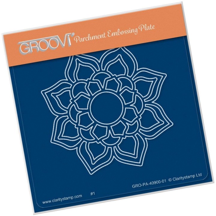 (GRO-PA-40900-01)Groovi® Baby plate A6 FLOURISH MANDALA