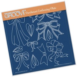 (GRO-LW-40435-03)Groovi Plate A5 RIBBONS & BOWS