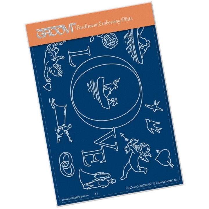 (GRO-WO-40596-02)Groovi® plate A6 LOVE FRAME