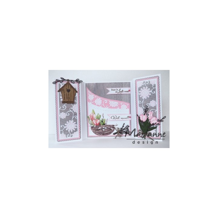 (VK9565)3D Tulips & willow cats