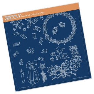 (GRO-LW-40432-15)Groovi Plate A4 WOVEN WREATH
