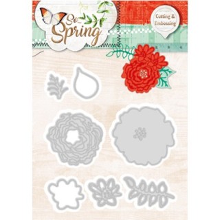 (STENCILSS77)Studio Light Embossing Die Cut Stencil So Spring Nr.77