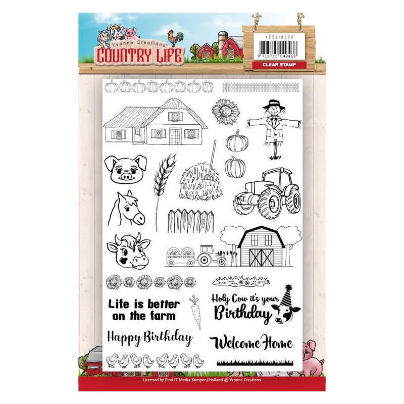 (YCCS10039)Clearstamp - Yvonne Creations Country Life