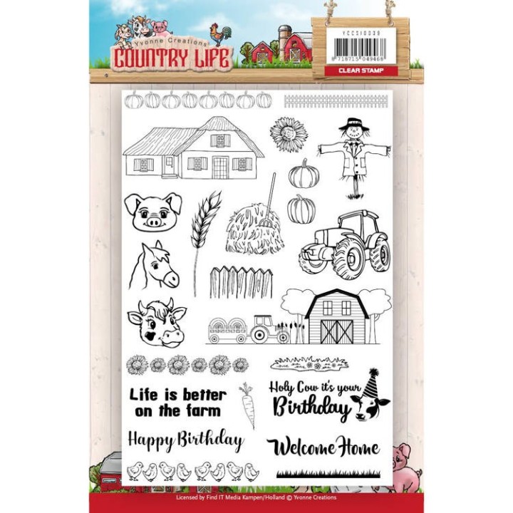 (YCCS10039)Clearstamp - Yvonne Creations Country Life