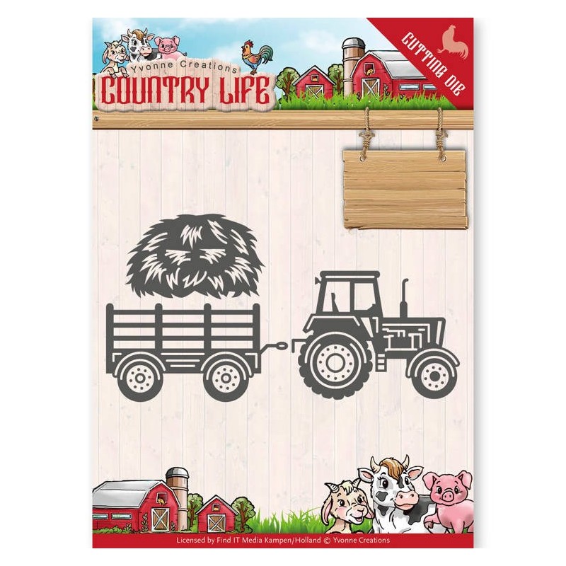 (YCD10124)Dies - Yvonne Creations - Country Life Tractor