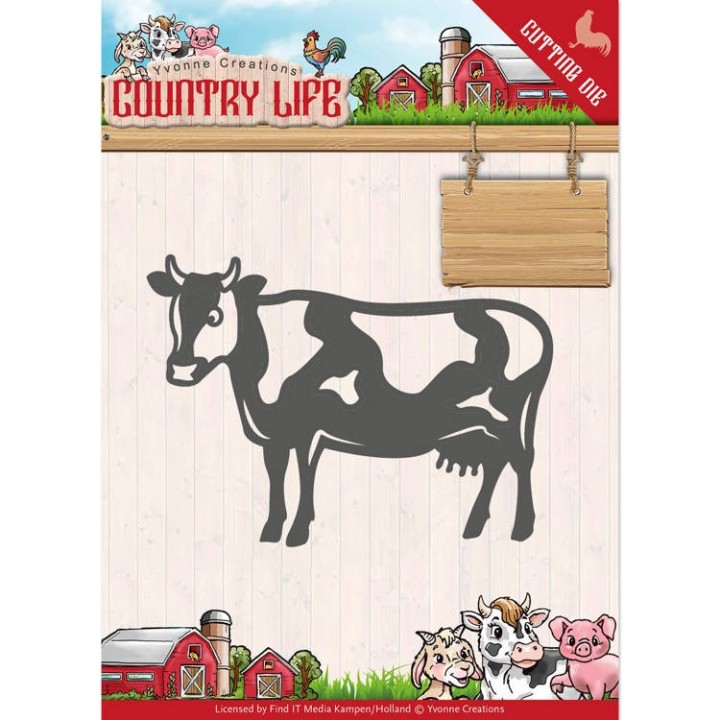 (YCD10128)Dies - Yvonne Creations - Country Life Cow
