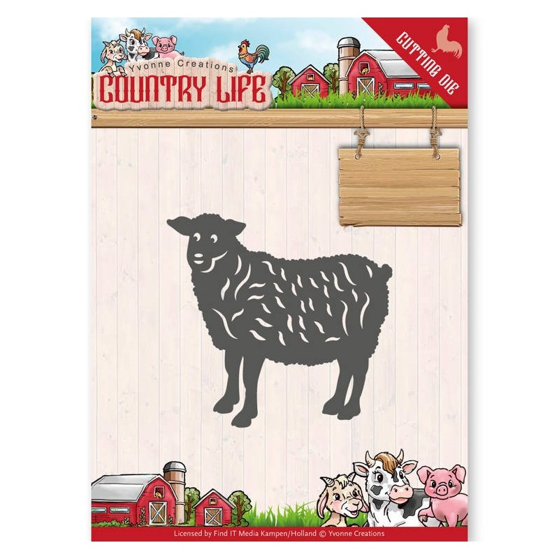 (YCD10129)Dies - Yvonne Creations - Country Life Sheep