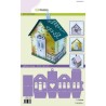 (185070/4002)CraftEmotions stencil- giftbox house