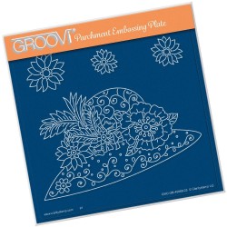 (GRO-OB-40868-03)Groovi Plate A5 MARIA MAIDMENT'S FLORAL HAT