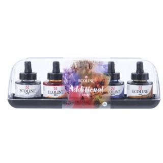 (11259901)Talens Ecoline Liquid Watercolour Set Additional 5x30ml