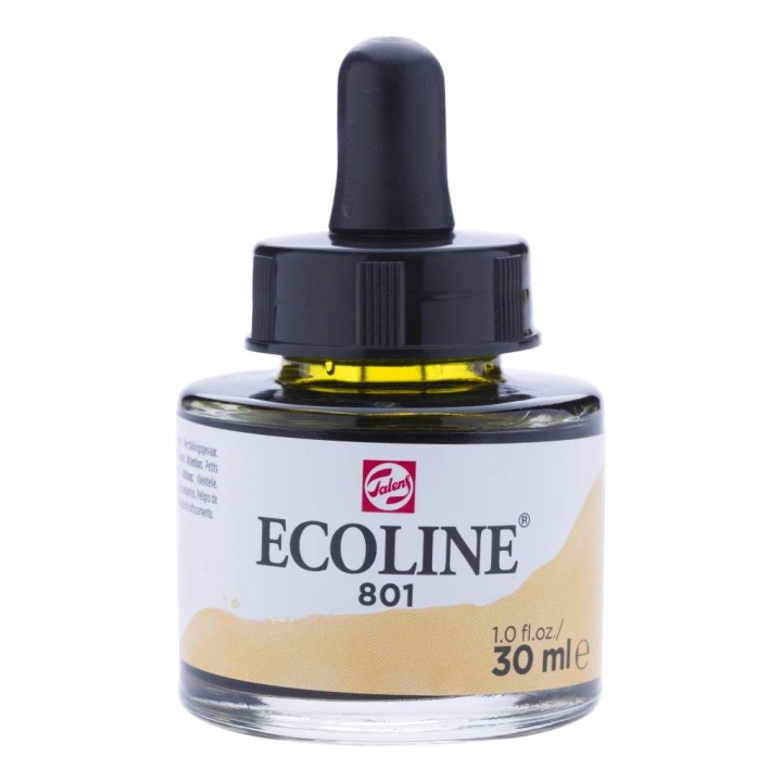 (11259900)Talens Ecoline Liquid Watercolour Set Primary 5x30ml(11258011)Talens Ecoline Liquid Watercolour 30ml 801 Gold