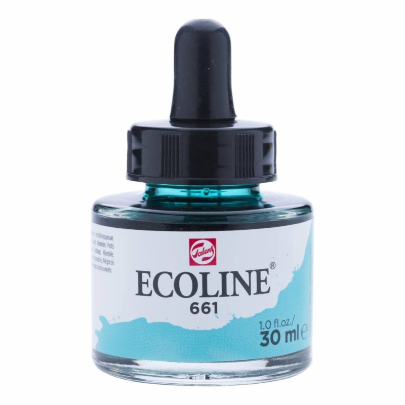 (11256611)Talens Ecoline Liquid Watercolour 30ml 661 Turquoise Green