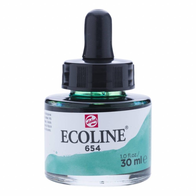 (11256541)Talens Ecoline Liquid Watercolour 30ml 654 Fir Green