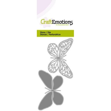 (115633/0215)CraftEmotions Die - Butterfly 2 X