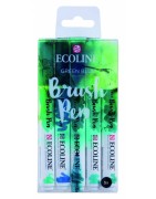 (11509909)Talens Ecoline Brushpen Set x5 Green Blue