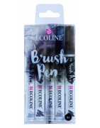 (11509907)Talens Ecoline Brushpen Set x5 Grey