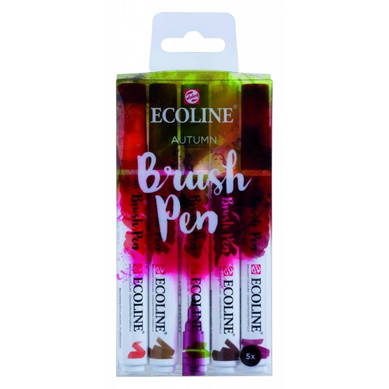 (11509904)Talens Ecoline Brushpen Set x5 Autumn (11509904)Talens Ecoline Brushpen Set x5 Autumn