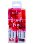 (11509903)Talens Ecoline Brushpen Set x5 Red