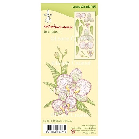 (55.4711)Clear stamp Orchid 3D Flower