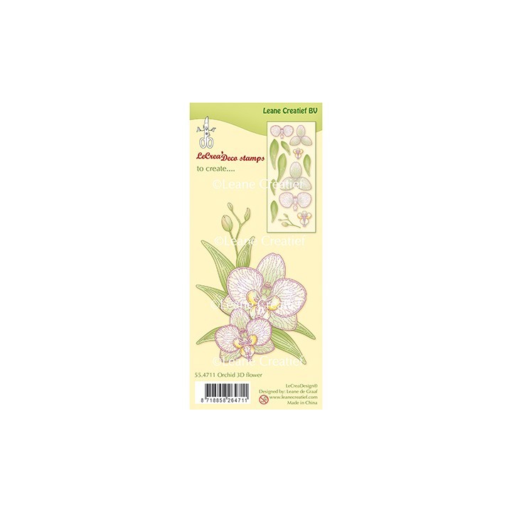 (55.4711)Clear stamp Orchid 3D Flower