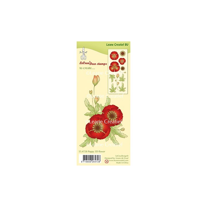 (55.4728)Clear stamp Puppy 3D Flower