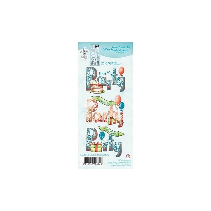 (55.4049)Clear stamp Combi Party