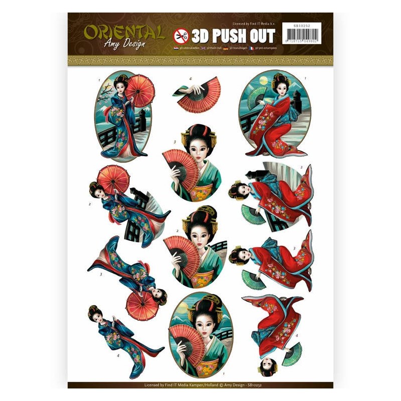 (SB10252)Push Out - Amy Design - Oriental - Geishas