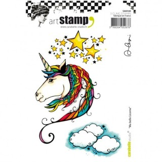 (SA60348)Carabelle cling stamp A6 ma belle licorne