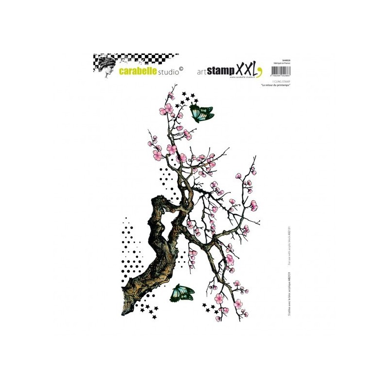 (SA40028)Carabelle cling stamp XXL le retour du printemps