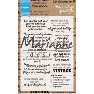 (CS1006)Clear stamp Verjaardagsgedichtjes