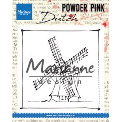 (PP2802)Clear stamp Powder Pink  Windmill