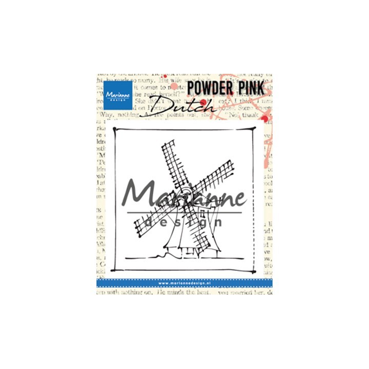 (PP2802)Clear stamp Powder Pink  Windmill