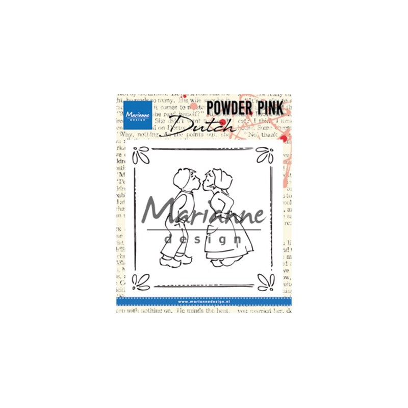 (PP2803)Clear stamp Powder Pink  Kissing couple