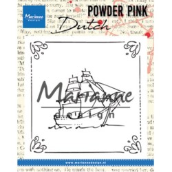 (PP2806)Clear stamp Powder Pink  Sailboat