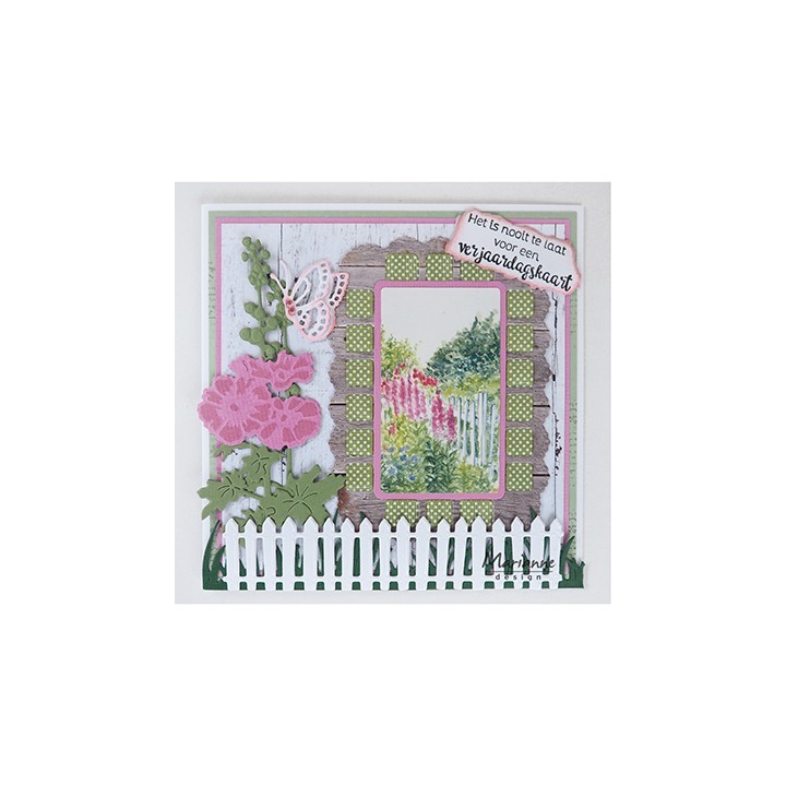 (LR0521)Creatables stencil Tiny's hollyhocks
